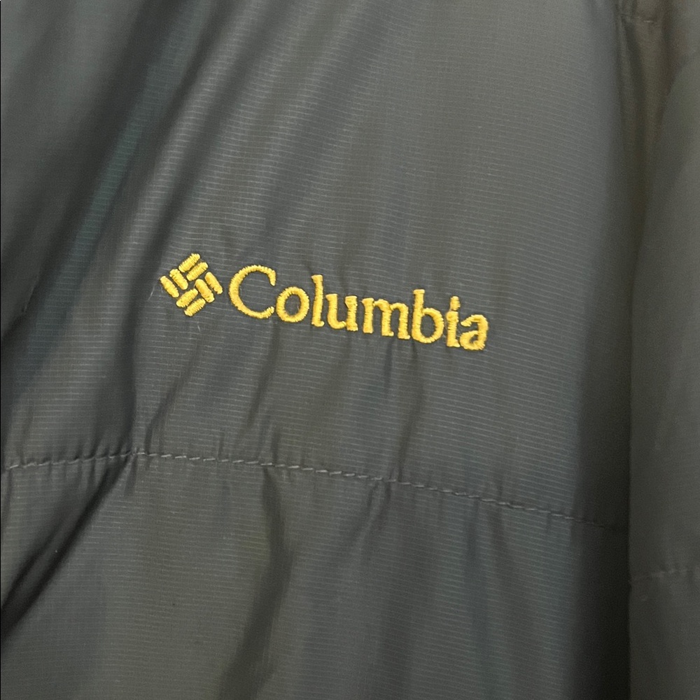 Columbia Dark Gray Jacket with Yellow Logo